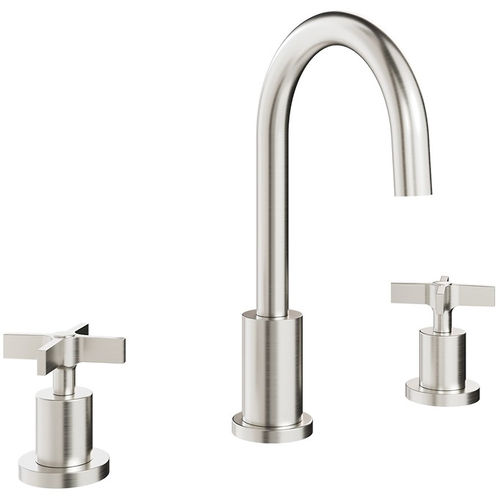 Crosswater Clover 3TH Basin Mixer Tap With Crosshead Handles (Br Metallic).