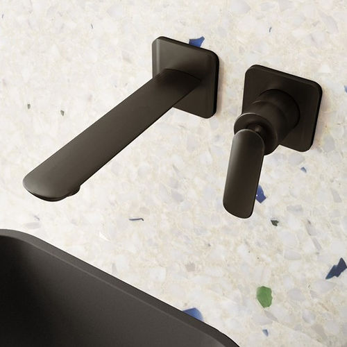 Crosswater Huck Wall Mounted Basin Mixer Tap (M Black).