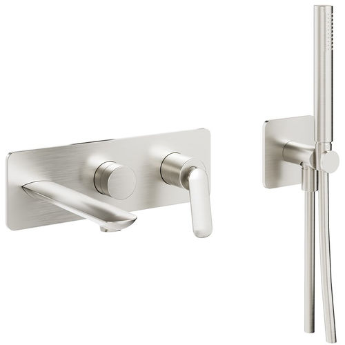Crosswater Huck Wall-Mounted Bath Shower Mixer Tap (Br Metallic).