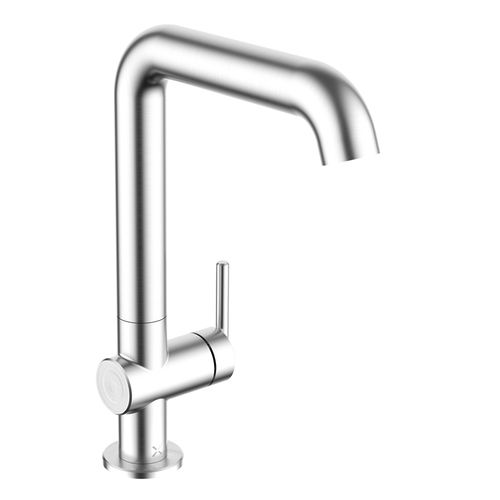 Crosswater 3ONE6 Side Lever Basin Mixer Tap (Tall. Stainless Steel).