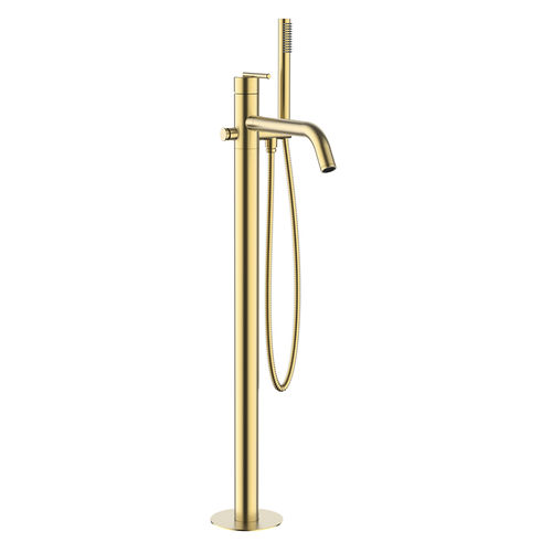 Crosswater 3ONE6 Floor Standing Bath Shower Mixer Tap (Brushed Brass).