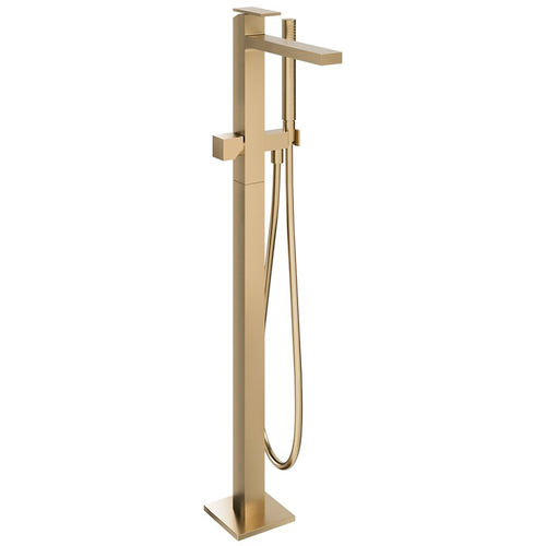 Crosswater Myron Floorstanding Bath Shower Mixer Tap (Brushed Brass).
