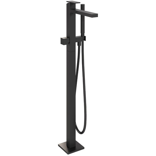 Crosswater Myron Floorstanding Bath Shower Mixer Tap (Matt Black).