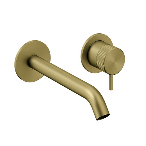 Crosswater 3ONE6 Wall Mounted Basin Mixer Tap (Brushed Brass).