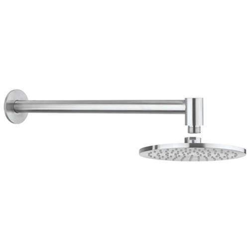 Crosswater 3ONE6 200mm Round Shower Head & Wall Arm (S Steel).