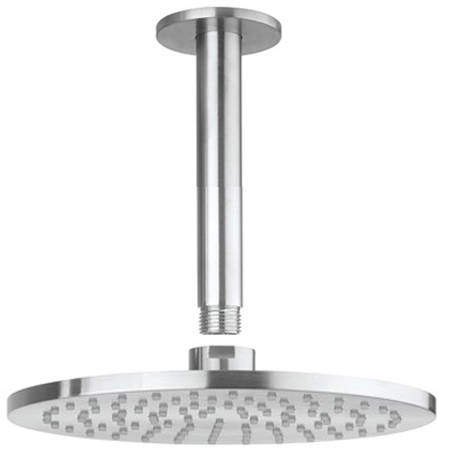 Crosswater 3ONE6 200mm Round Shower Head & Ceiling Arm (S Steel).