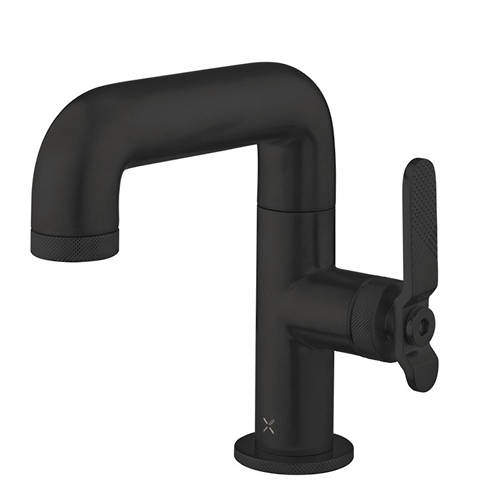 Crosswater UNION Basin Mixer Tap With Lever Handle (Matt Black).