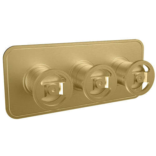 Crosswater UNION Thermostatic Shower Valve (2 Outlets, Brushed Brass).