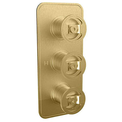 Crosswater UNION Thermostatic Shower Valve (3 Outlets, Brushed Brass).