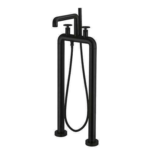 Crosswater UNION Free Standing BSM Tap With Wheel Handles (Matt Black).