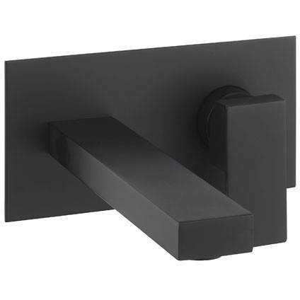 Crosswater Verge Wall Mounted Basin Mixer Tap (Matt Black).