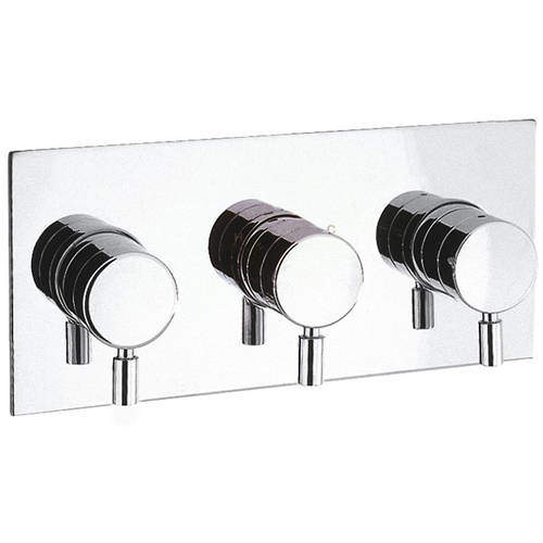 Crosswater Design Thermostatic Shower Valve With 3 Outlets & Diverter.