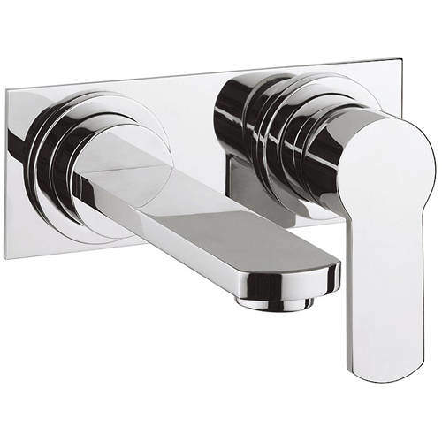 Crosswater Wisp Wall Mounted Basin Mixer Tap (Chrome).