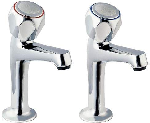 Deva Profile High Neck Sink Taps with Round Profile (pair).