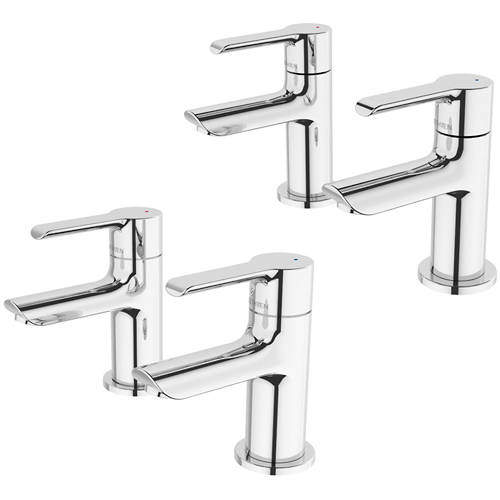 Methven Kea Pillar Basin & Bath Tap Pack (Pairs, Chrome).