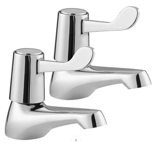 Deva Vitality Bath Taps With Lever Handles (Pair, Chrome).