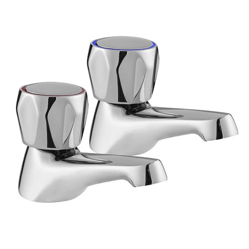 Deva Vitality Basin Taps (Pair, Chrome).