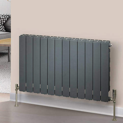 EcoHeat Holborn Horizontal Aluminium Radiator 980x407 (Volcanic)