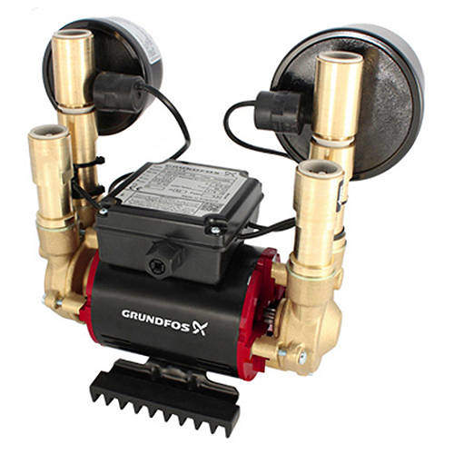 Grundfos Pumps STN-1.5B Twin Ended Shower Pump (1.5 Bar, Universal).