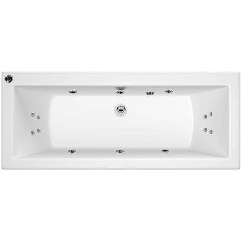 Hydracast Solarna Double Ended Whirlpool Bath With 14 Jets (1700x700mm).