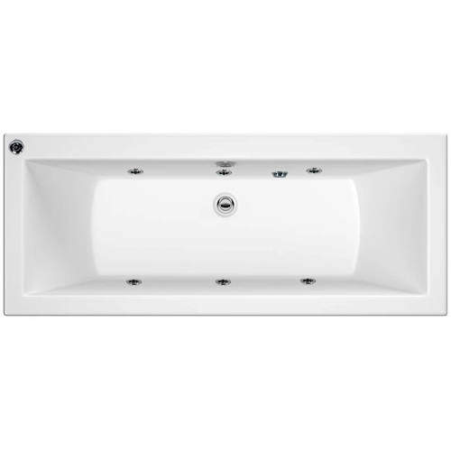 Hydracast Solarna Double Ended Whirlpool Bath With 6 Jets (1800x800mm).
