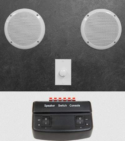 Helo Steam Proof Speaker Kit With Switch Box & Speakers.