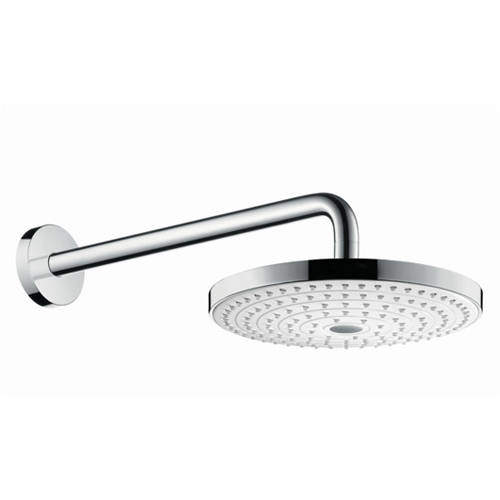 Hansgrohe Raindance S 240 2 Jet Eco Shower Head & Arm (White & Chrome).