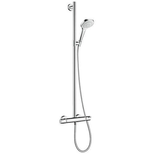 Hansgrohe Croma Select E Multi Semipipe Shower Pack (White & Chrome).