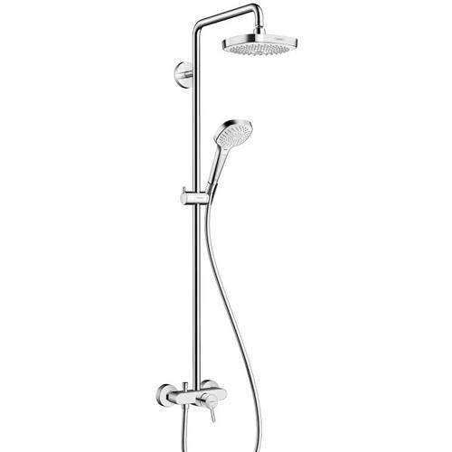 Hansgrohe Croma Select E 180 Shower With Lever Handle  (White & Chrome).