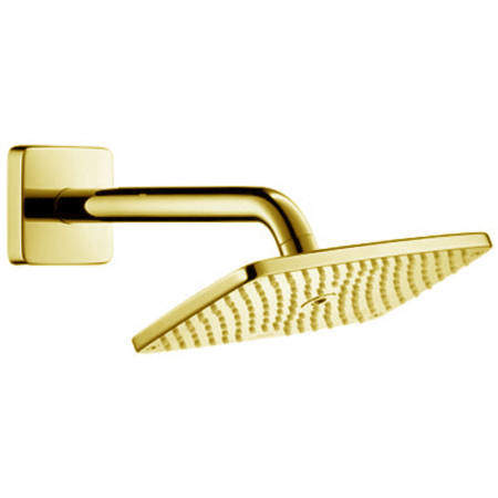 Hansgrohe Raindance E 240 1 Jet Shower Head & Arm (Brushed Gold-Optic).