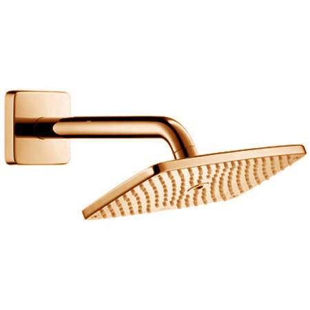 Hansgrohe Raindance E 240 1 Jet Shower Head & Arm (Brushed Redgold).