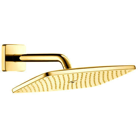 Hansgrohe Raindance E 360 1 Jet Shower Head & Arm (Polished Brass).