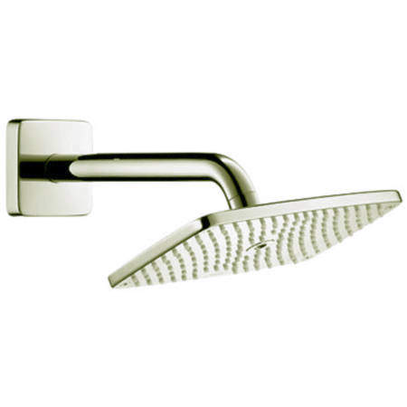 Hansgrohe Raindance E 240 1 Jet Eco Shower Head & Arm (Polished Nickel).