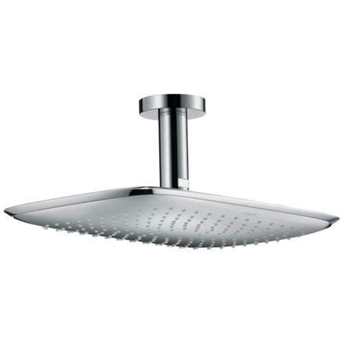 Hansgrohe PuraVida 400 Shower Head & Ceiling Arm (390x260, Chrome).