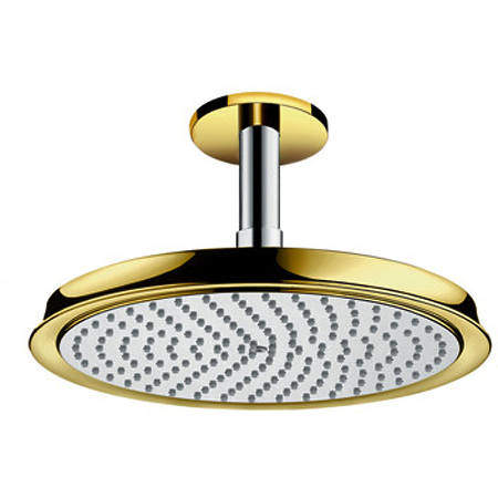 Hansgrohe Raindance Classic 240 Shower Head & Arm (Gold & Chrome).