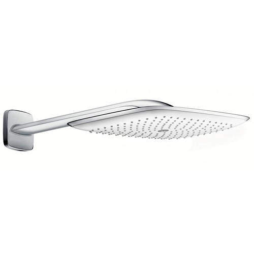 Hansgrohe PuraVida 400 Air 1 Jet Shower Head & Wall Arm (390x260mm).