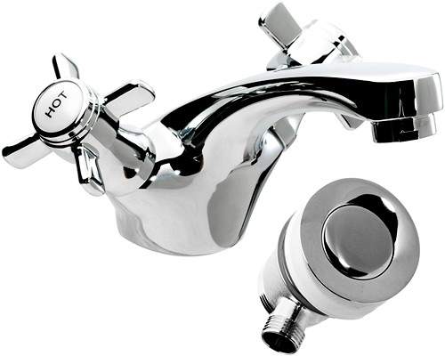 Hydra Eton Mono Basin Mixer Tap With Pop Up Waste (Chrome).