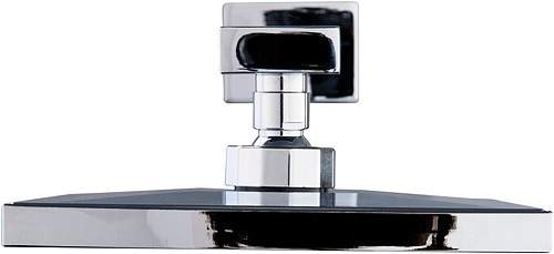 Hydra Showers Square Shower Head & Wall Mounting Arm (Chrome).