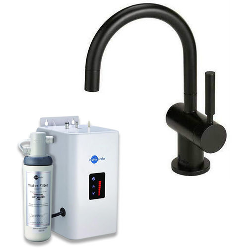 InSinkErator Hot Water Steaming Hot Filtered Kitchen Tap (Matt Black).