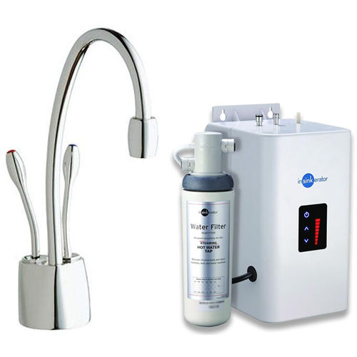 InSinkErator Hot Water Steaming Hot & Cold Filtered Kitchen Tap (Chrome).