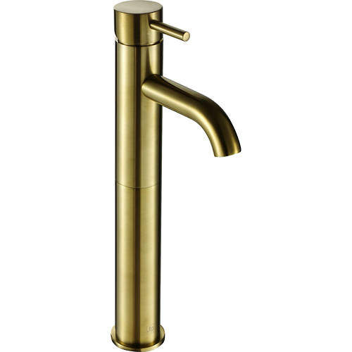 JTP Vos Tall Basin Mixer Tap (Brushed Brass).