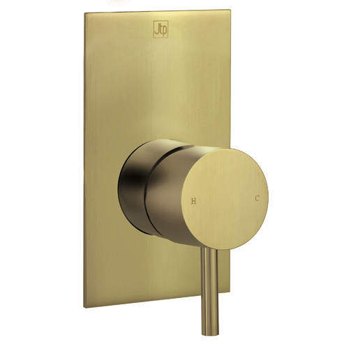 JTP Vos Single Lever Manual Shower Valve (Brushed Brass).