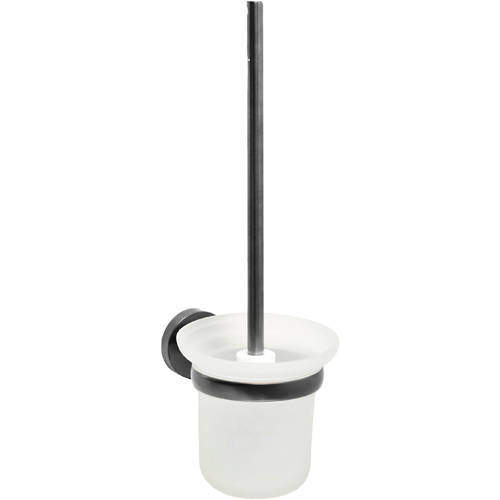 JTP Vos Toilet Brush & Holder (Brushed Black).