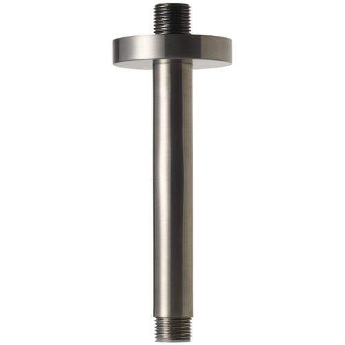 JTP Vos Ceiling Mounting Shower Arm (150mm, Brushed Black).