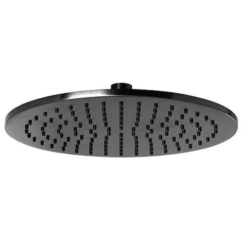 JTP Vos Round Shower Head 250mm (Brushed Black).