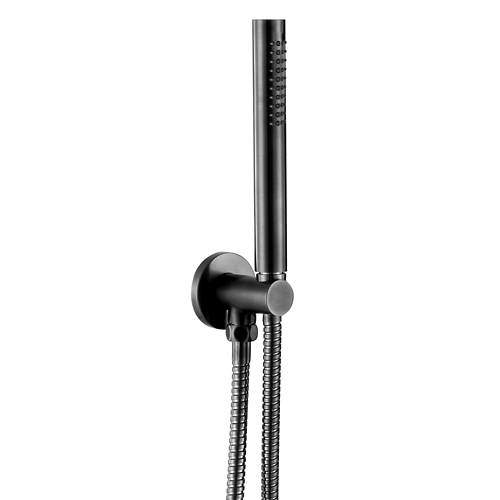 JTP Vos Shower Outlet With Handset & Hose (Brushed Black).