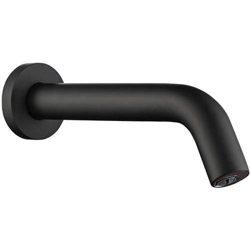 JTP Sensor 1 x Wall Mounted Sensor Basin Tap (M Black, Mains/Battery).