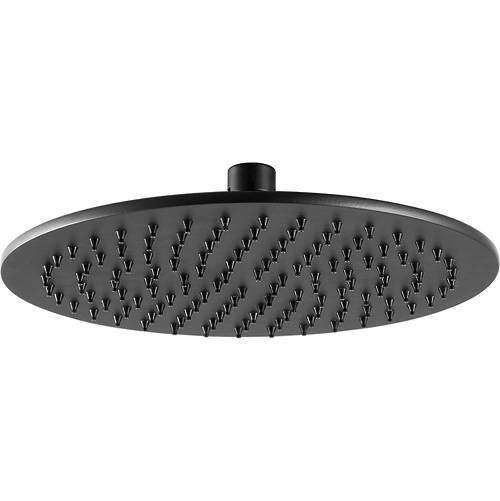 JTP Vos Round Shower Head 250mm (Matt Black).