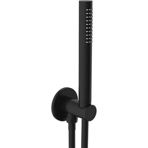 JTP Vos Shower Outlet With Handset & Hose (Matt Black).