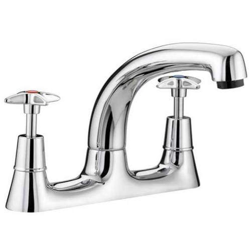 JTP Kitchen Astra Sink Mixer Kitchen Tap With Crosshead Handles.